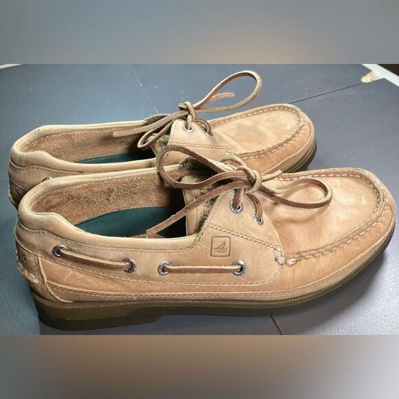 Men’s Sperry Top-siders in Kahaki/Tan, model 0764043, size 8M - Picture 5 of 6